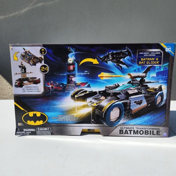 NEW DC Comics Batman Ultimate Transforming Batmobile Playset Toy Figure Glider L - Picture 1 of 15
